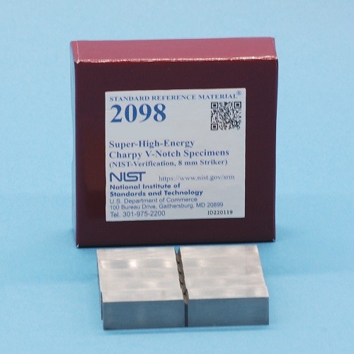 SRM 2098 - 超高能量Charpy V-缺口樣本(NIST-驗(yàn)證，8毫米射手)
