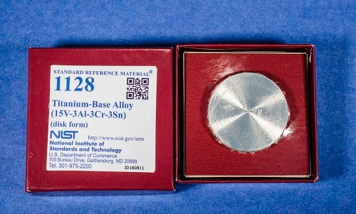 SRM 1128 - 鈦基合金(15V-3Al-3Cr-3Sn)標(biāo)準(zhǔn)品