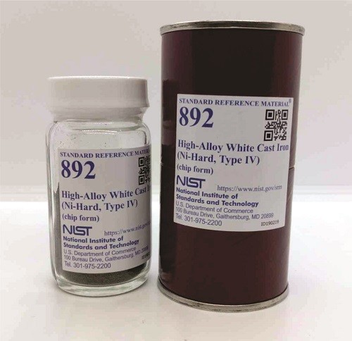 SRM 892 - 高合金白口鑄鐵(鎳硬，IV型)標準品